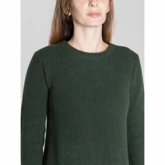 Doffer Boys Angle Fisherman Crew Neck Cashmere Sweater Forest Green Medium